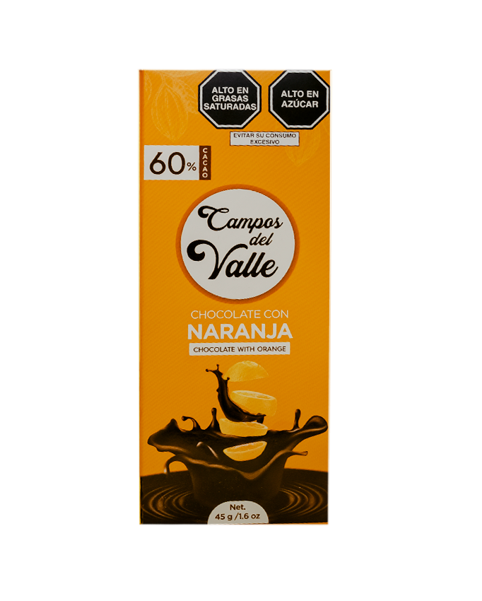 Chocolate Sabor Naranja al 60 % Cacao