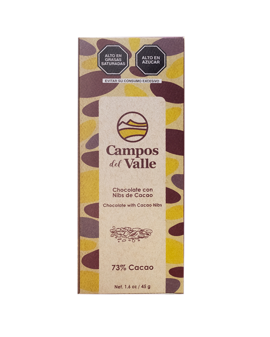 Chocolate con Nibs de Cacao al 73 % Cacao