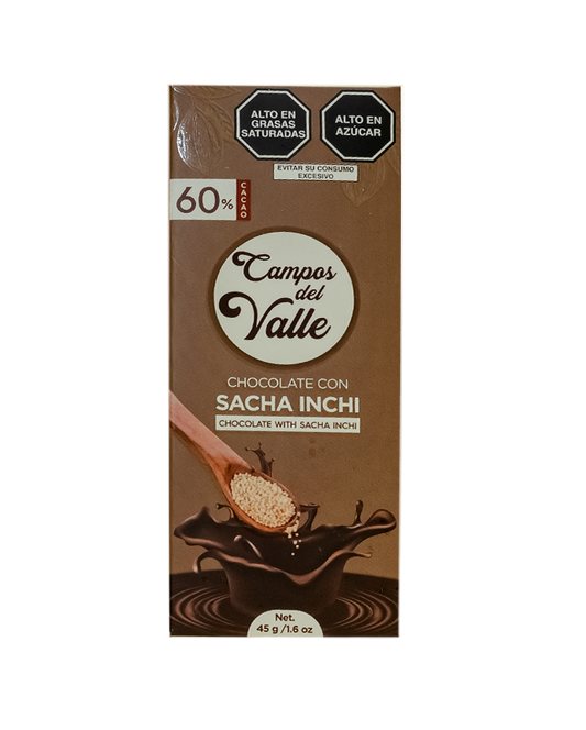 Chocolate Sabor Sacha Inchi al 60 % Cacao